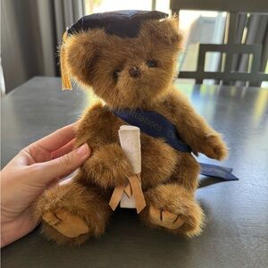 BEARINGTON COLLECTION Plush Toy GRADUATION Blue Cap Bear with Diploma Doll